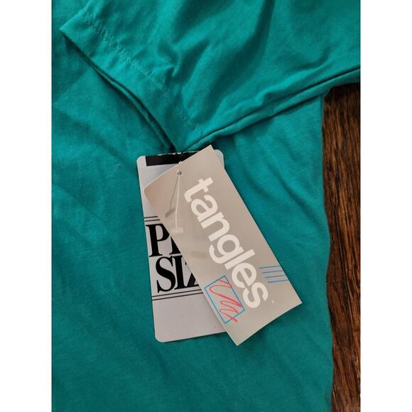 Tangles Short Sleeve Top Women's Plus Sz 3X VTG 90's Retro Shoulder Padded NWT - Picture 5 of 9